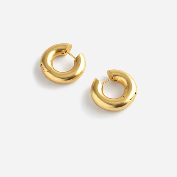 🌟NEW🌟❤️Madewell❤️Mini Chunky Donut Hoop Earrings 💥💥 - Picture 2 of 9